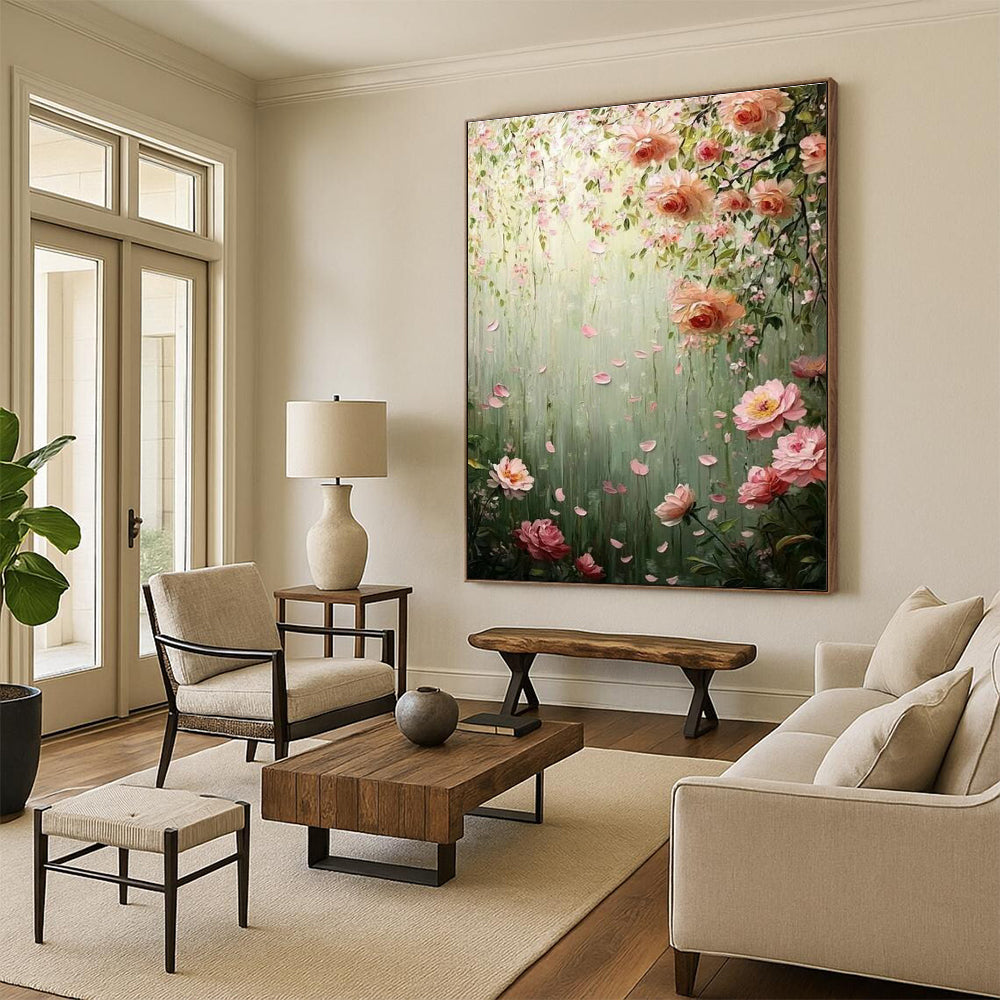 Colossal Custom-Sized Hand Painted Abstract Wall Art for Cottage & Entryway DLZ2253