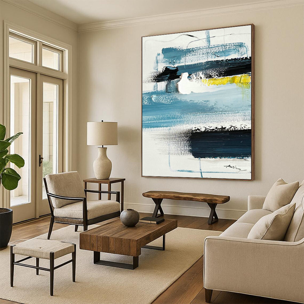 Custom Abstract Murals for Cottage Living Room Ceilings and Bedroom Feature Walls DLZ0788