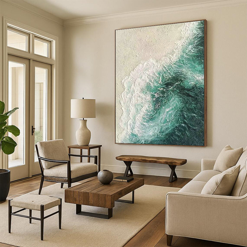 Oversized Abstract Paintings for Living Room Entertainment Center Media Storage Doors & Office Copy Room Supply Cabinet Fronts DLZ0874