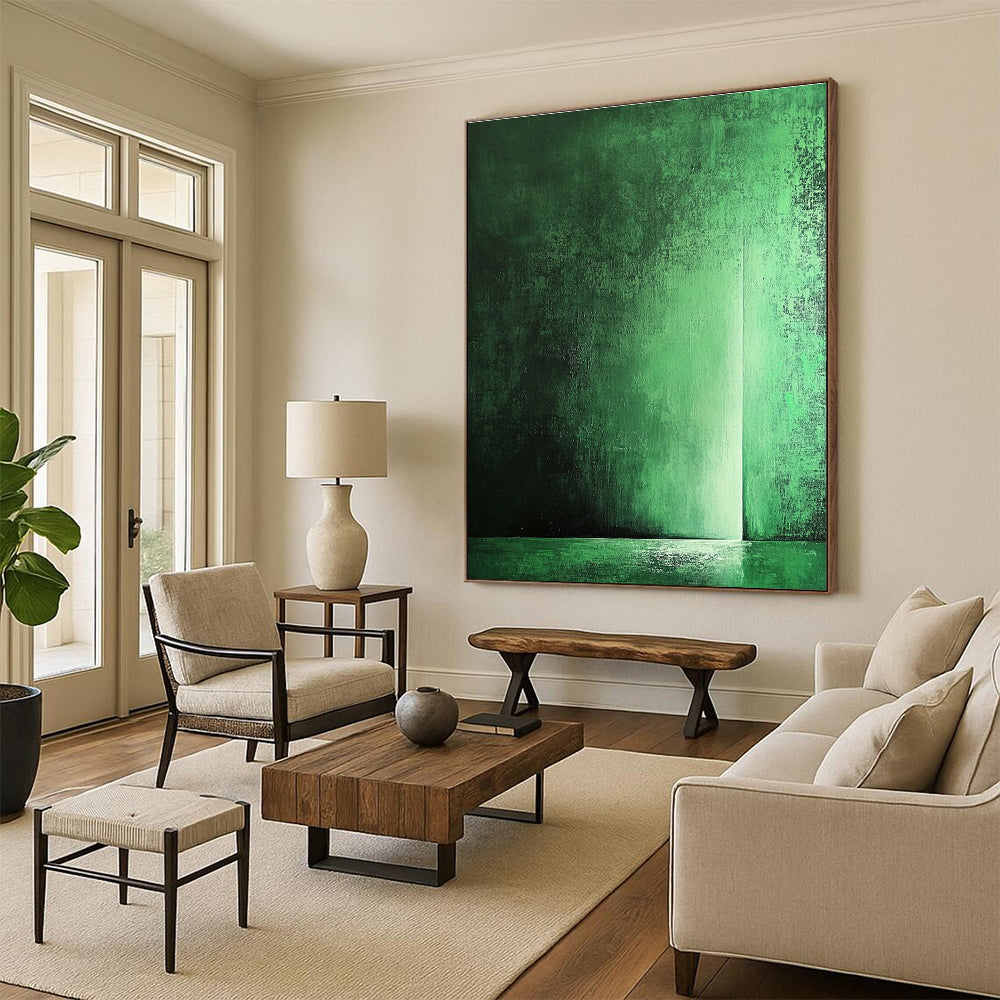 Abstract digital painting featuring a dark green background and soft lighting inspired by Zdzisław Beksiński's minimalist style.STSC1291