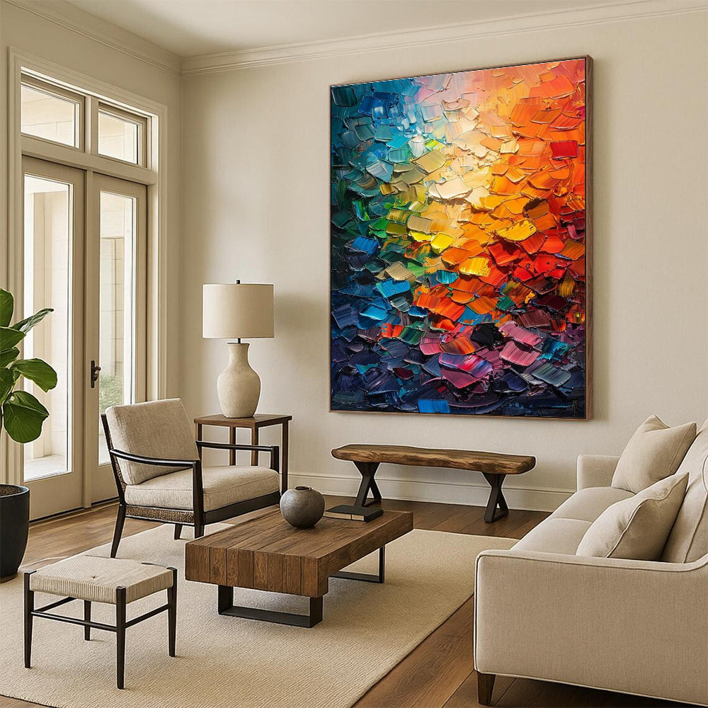 Large Custom Handmade Abstract Painting for Bedroom & Living Room DLZ2255