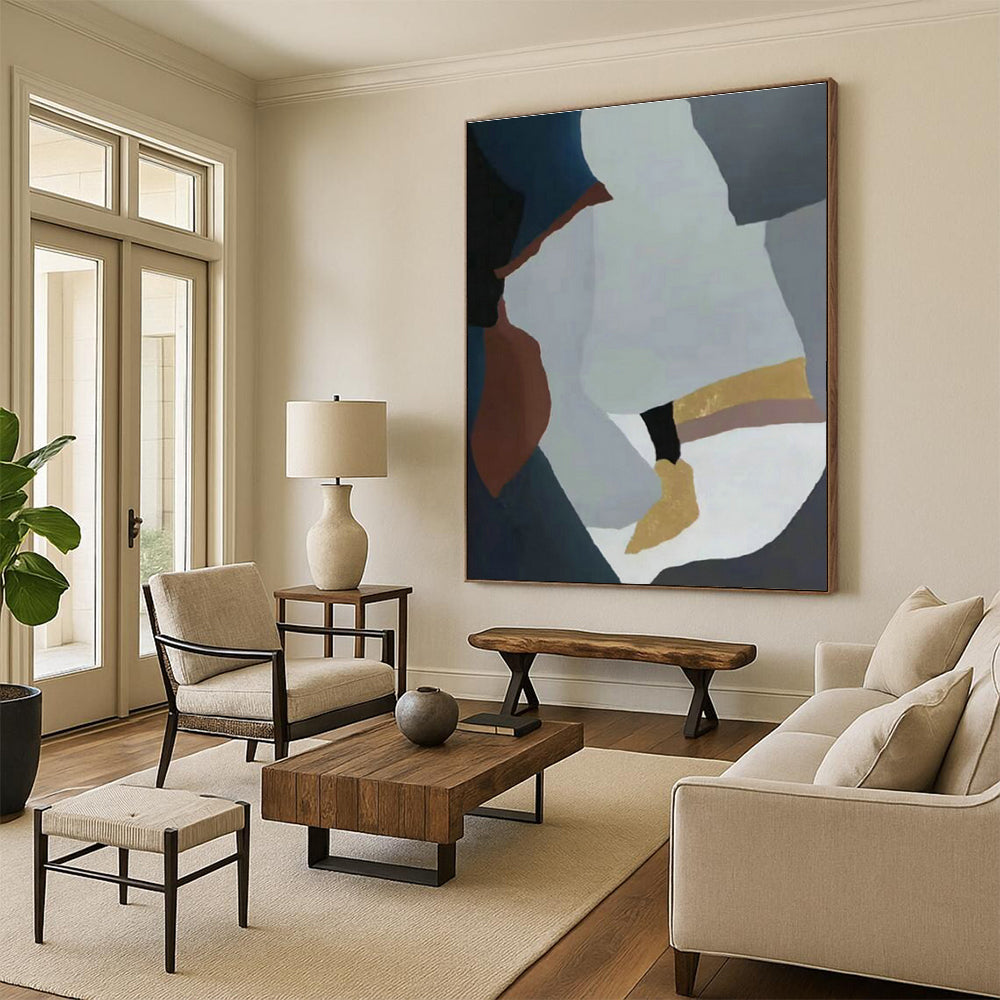Oversized Custom Abstract Paintings for Hallway & Cottage Living Room DLZ0565