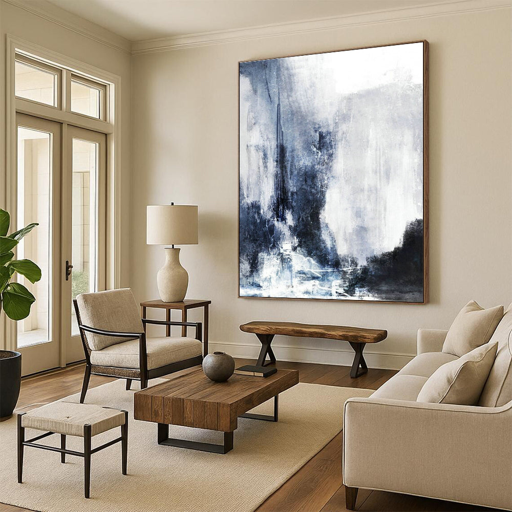 Oversized, Customizable Hand Painted Abstract Art for Bedroom & Entryway DLZ2037