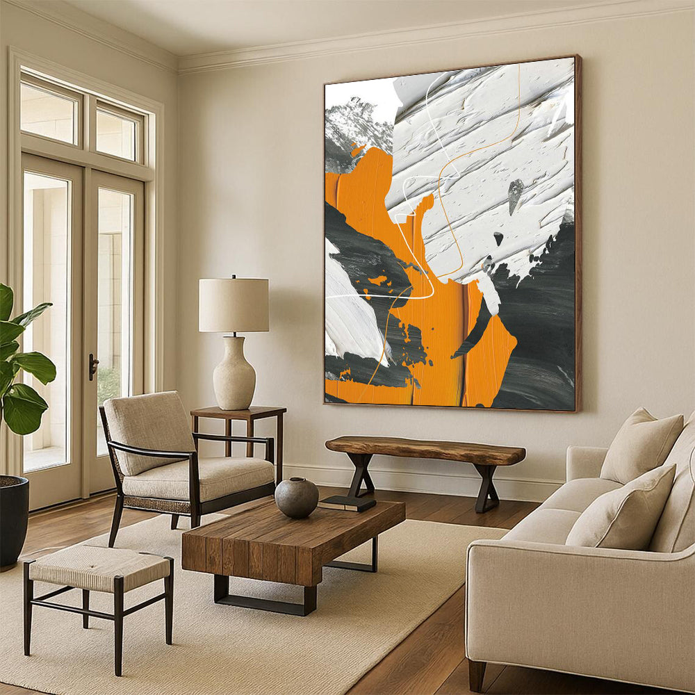 Tremendous Custom - Fit Hand Painted Abstract Wall Decor for Living Room & Dining Room DLZ2228