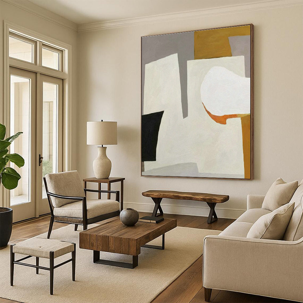 Original Hand-Painted Abstract Painting for Living Room and Cottage Hallway DLZ1500