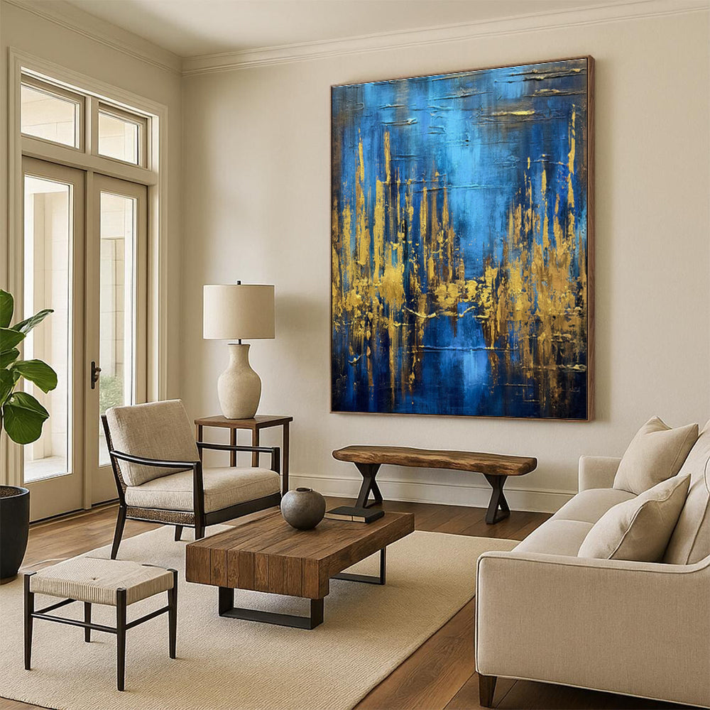 Colossal - Proportion Hand - Painted Abstract Murals for Entryway Vestibules & Bedroom Dressing Areas DLZ0743