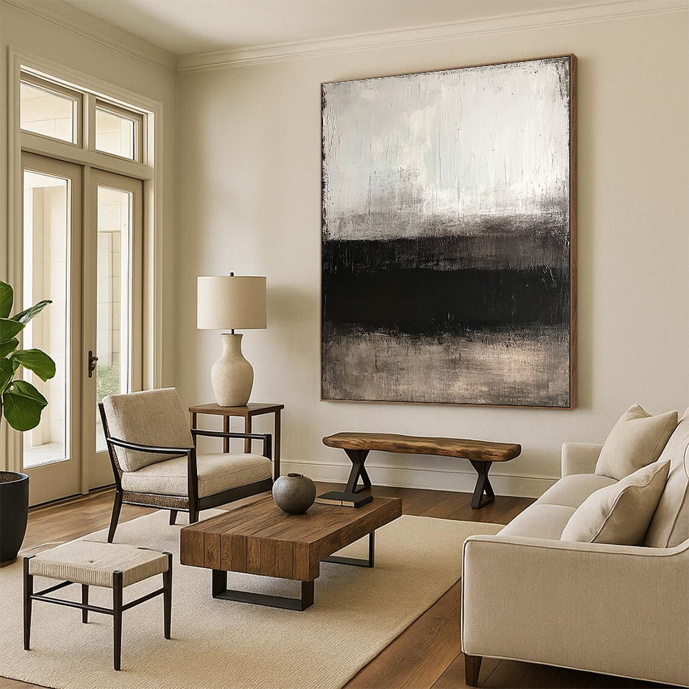 Subtle Gradient Abstract with Gray and Black Hues GER362