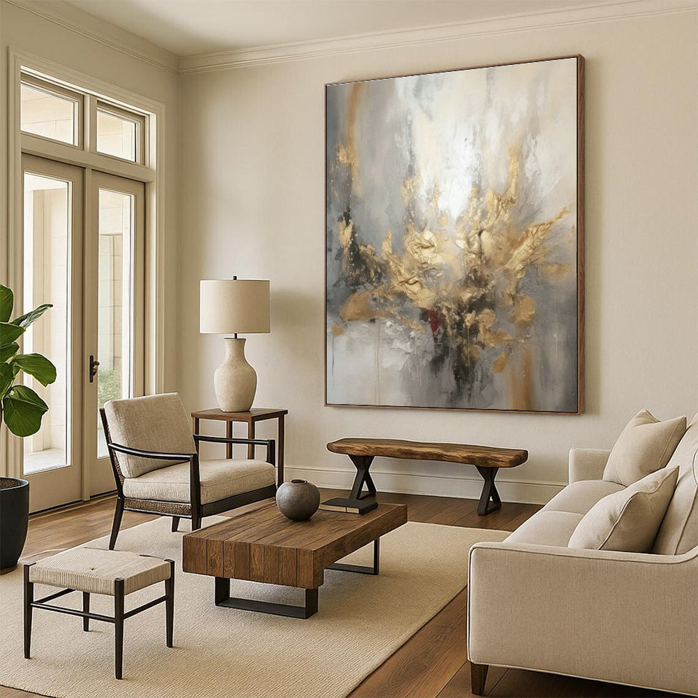Extra - Vast Hand - Painted Abstract Canvases for Bedroom Window Seat Nooks & Cottage Hallway Plant Stand Surrounds DLZ0858