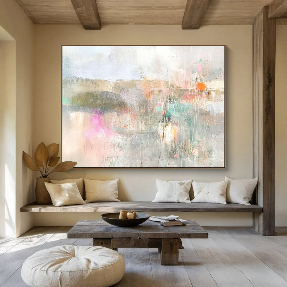 Soft Color Field Abstract Painting with Subtle Textures DYP468