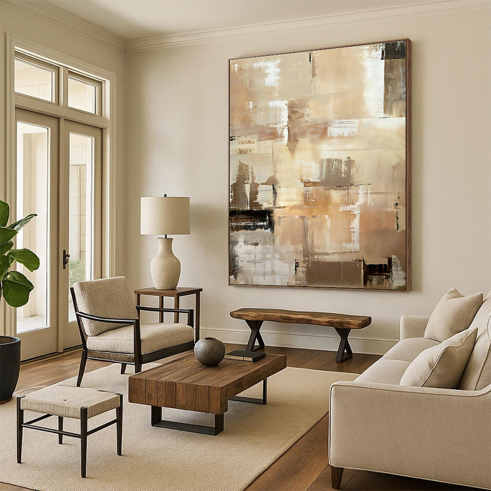 Custom Large-Scale Abstract Canvas for Hallway & Office DLZ0991