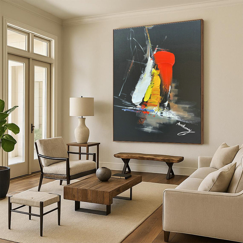 Hand - Painted Custom Abstract Murals for Hallway Archways & Entryway Coat Racks DLZ0826