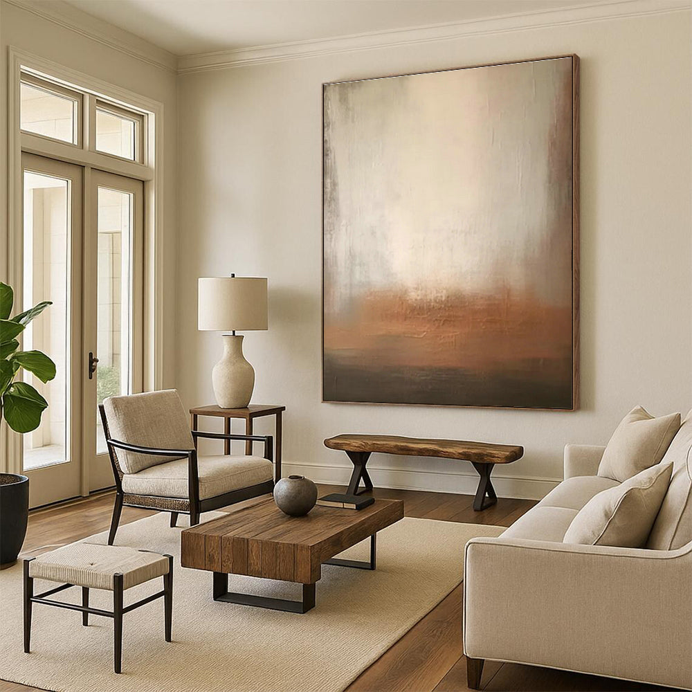 Oversized Abstract Hand - Painted Murals for Office Reception Ceilings & Bedroom Alcove Walls DLZ0831