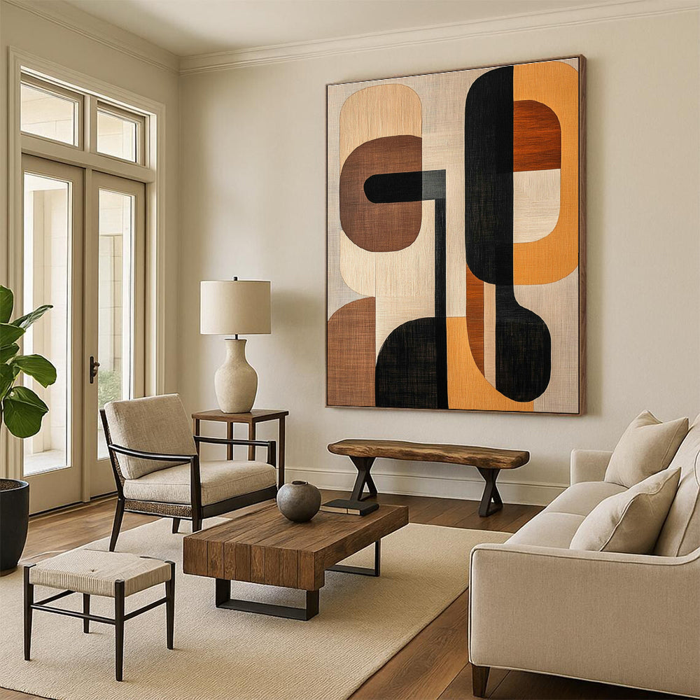Immense Custom - Made Abstract Mural for Cottage Dining Room & Bedroom DLZ1249
