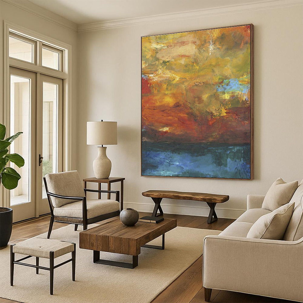 Large - Scale Hand - Painted Abstracts for Office and Dining Room DLZ0631