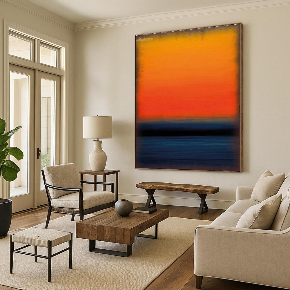 Hand-Painted Abstract Wall Decor for Cottage Office & Living Room DLZ2301