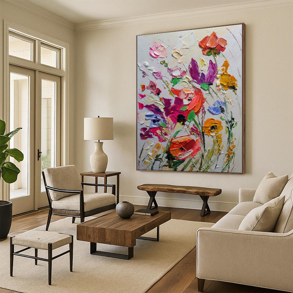 Vivid Flower - filled Abstract Painting ADGE265