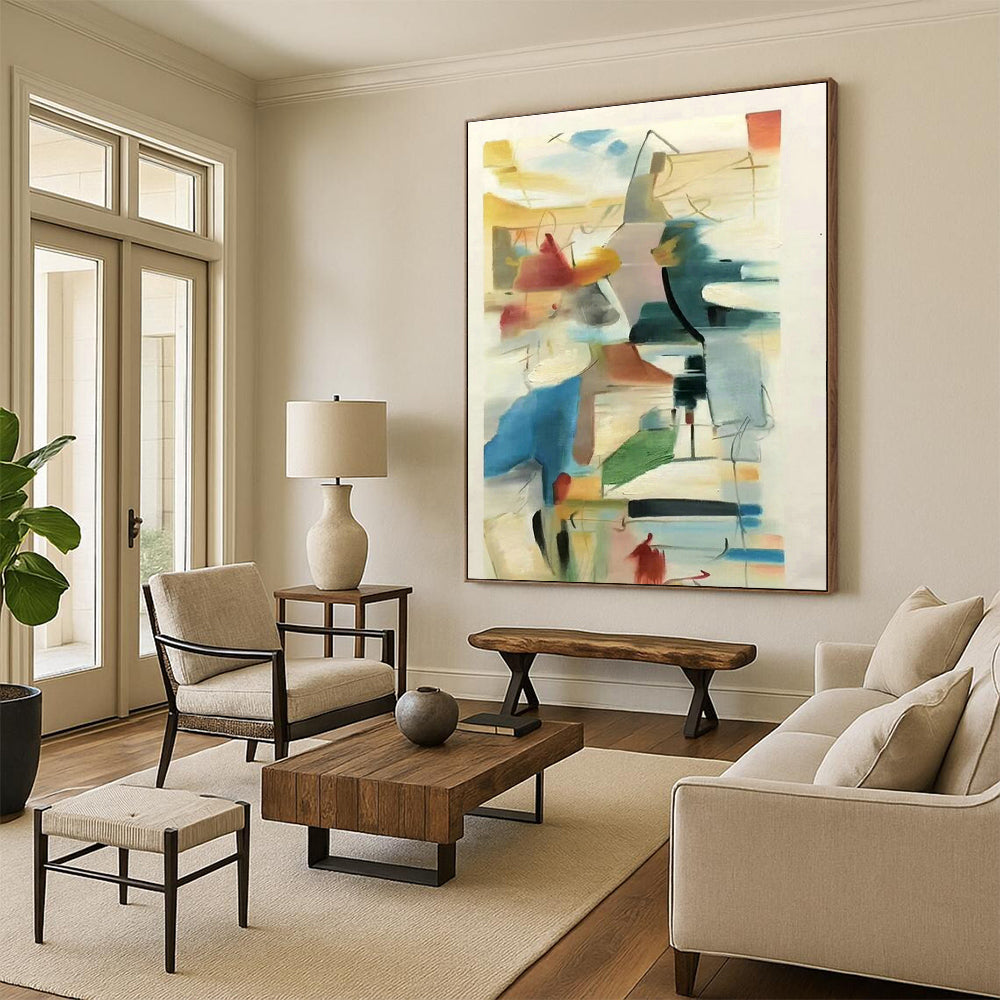 Customizable Hand-Crafted Abstract Canvas for Dining Room and Bedroom DLZ1450