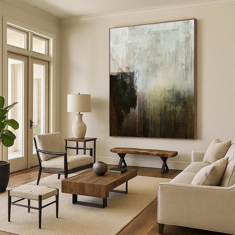 Giant, Custom - Built Hand Painted Abstract Wall Decor for Living Room & Entryway DLZ2059