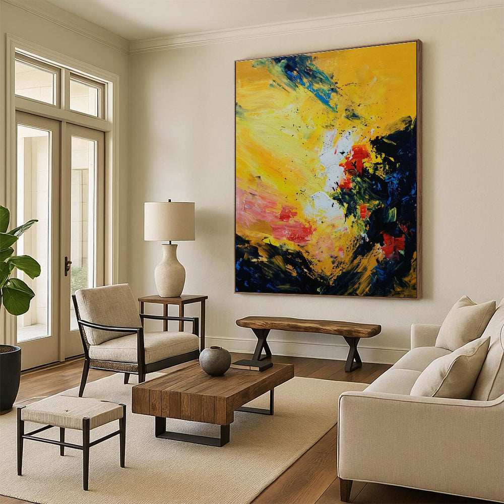 Custom Handmade Abstract Canvas for Office & Cottage Bedroom DLZ1349
