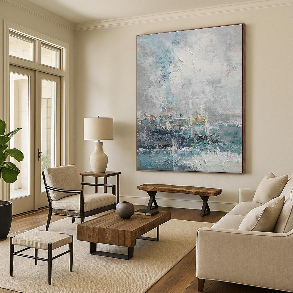 Big Handmade Abstract Canvas Art for Cottages & Office DLZ2021