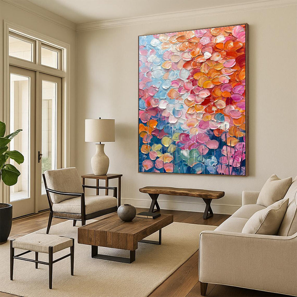 Hand-Painted Abstract Decor for Cottage Office & Bedroom DLZ2357