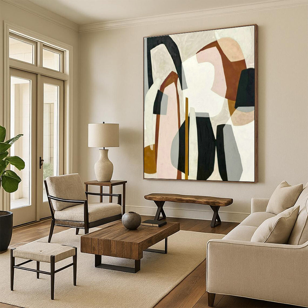 Original Handmade Abstract Canvas for Entryway and Cottage Dining Room DLZ1515