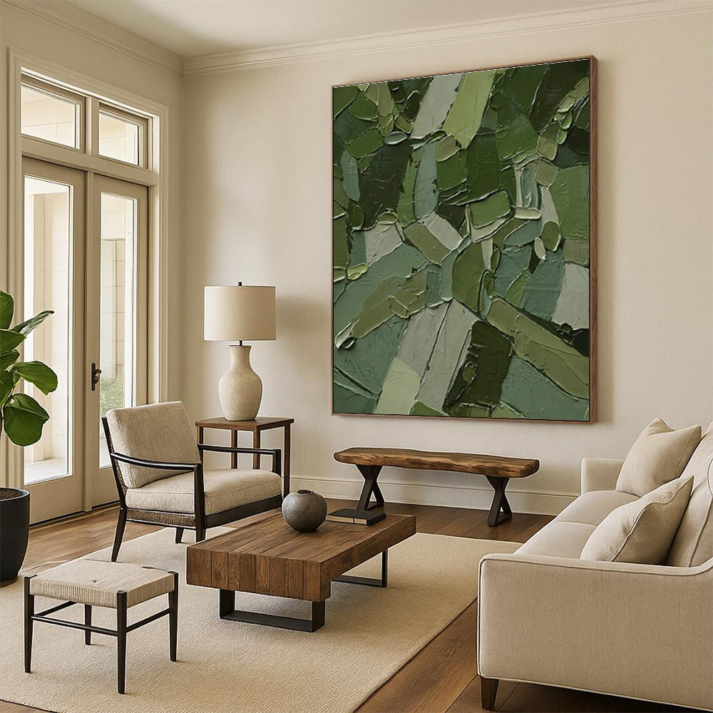 Oversized Custom Abstract Art for Cottage Living Room & Hallway DLZ1218