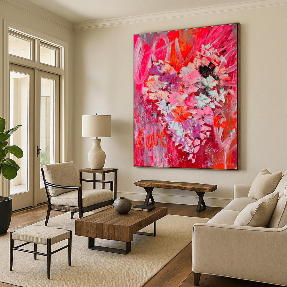 Vast Custom-Embellished Handmade Abstract Canvas for Hallway & Cottage DLZ2112