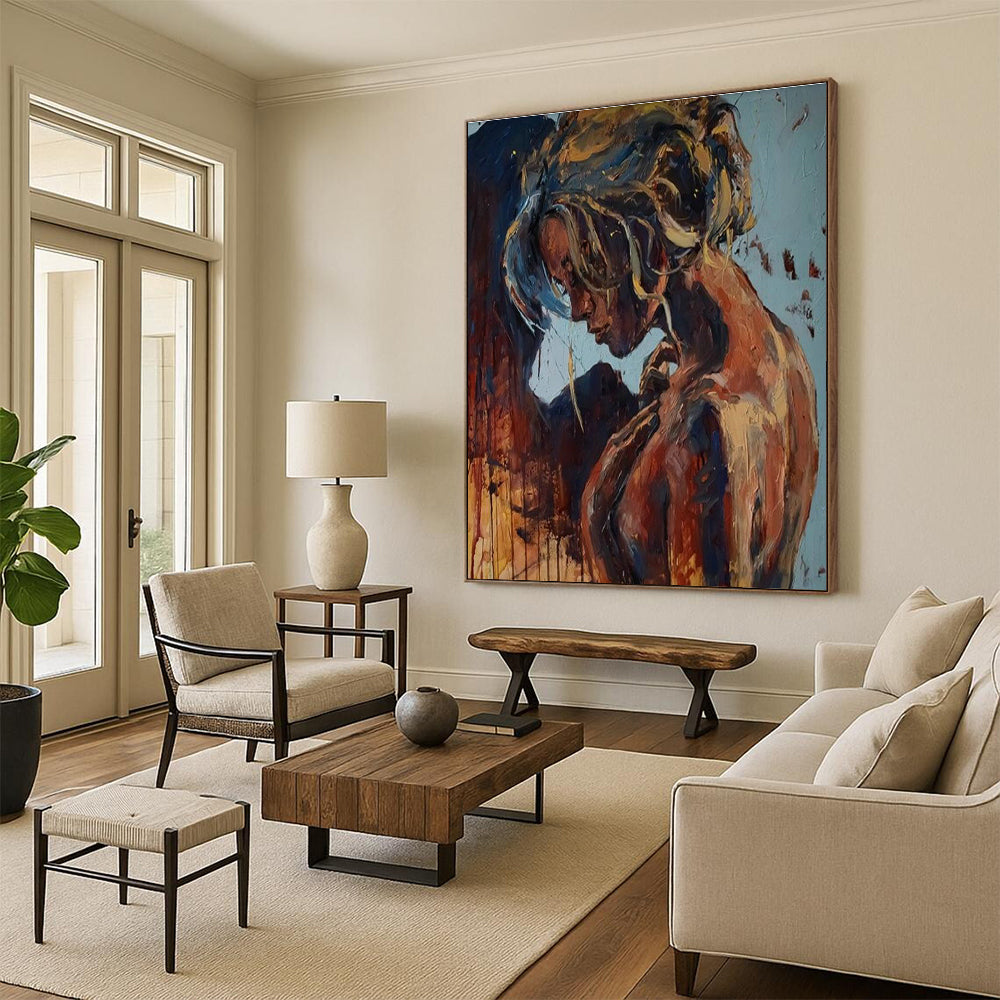 Custom Abstract Canvas for Cottage Dining Room & Living Room DLZ2351