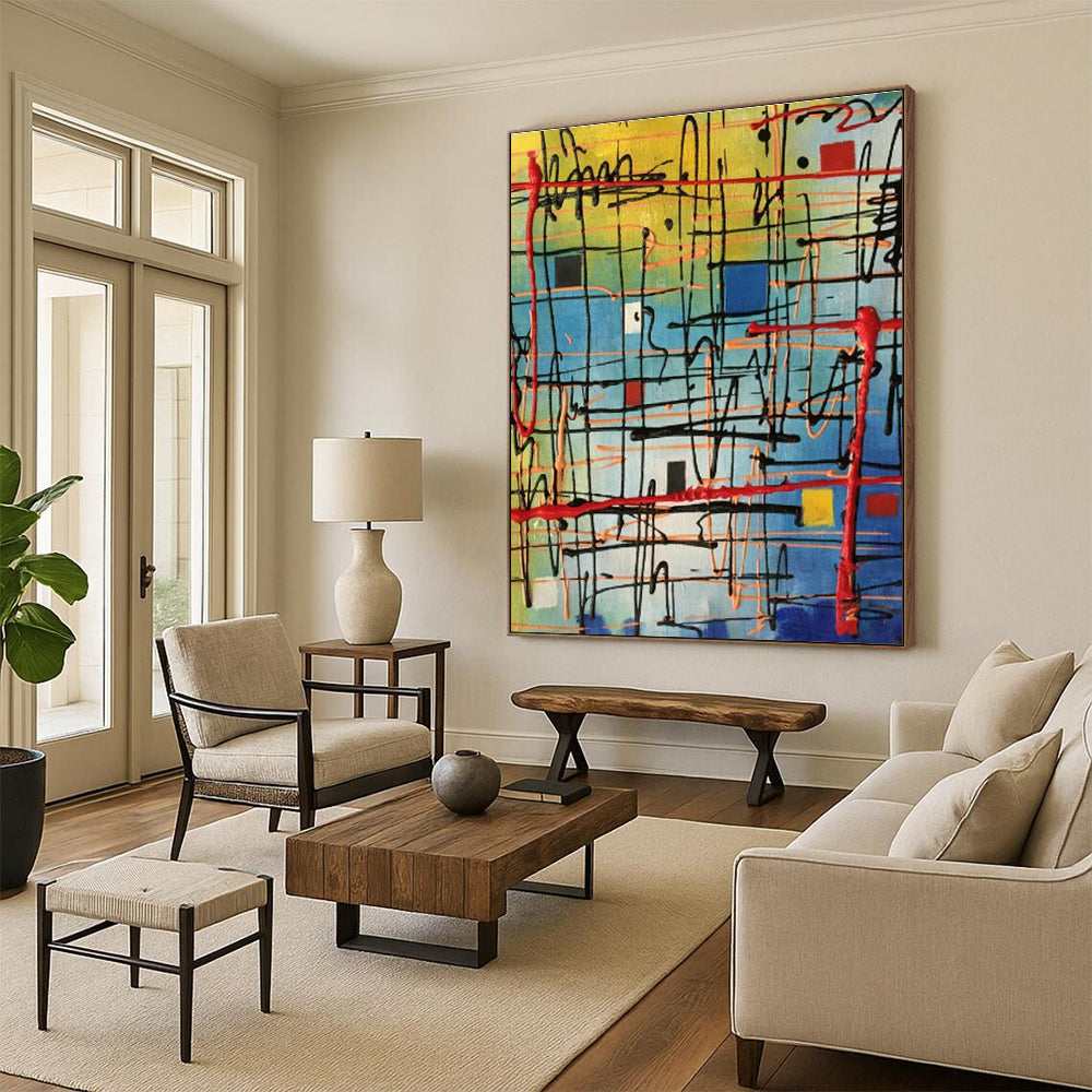Oversized Handmade Abstract Painting for Office & Hallway DLZ2282