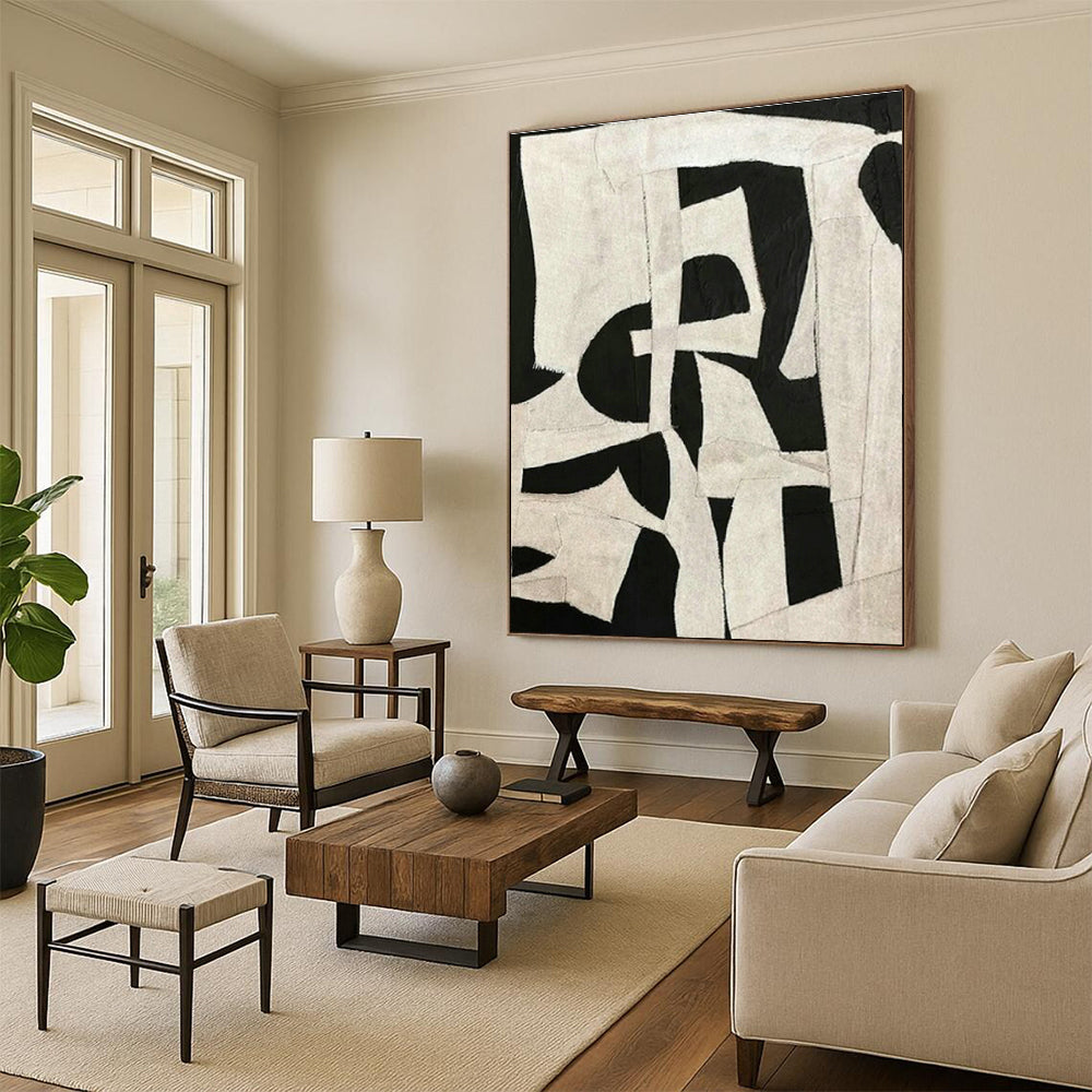Oversized Custom Abstract Canvas for Dining Room & Cottage Bedroom DLZ1144