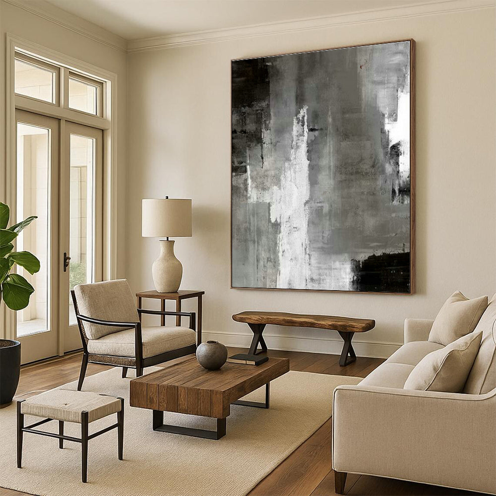 Large Hand Painted Abstract Artwork for Entryway & Dining Room DLZ2028