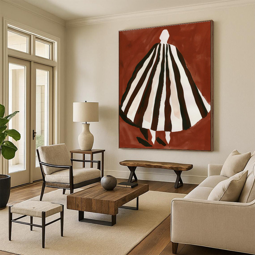 Grand - Sized Hand - Painted Abstract Murals for Cottage Office Loft Floors & Bedroom Window Seat Cushions DLZ0707
