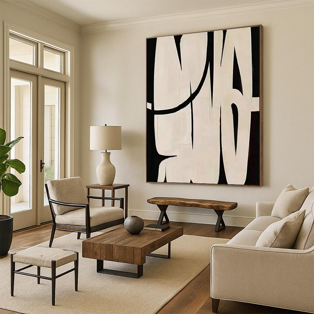 Oversized Handmade Abstract Painting for Dining Room & Hallway DLZ2023
