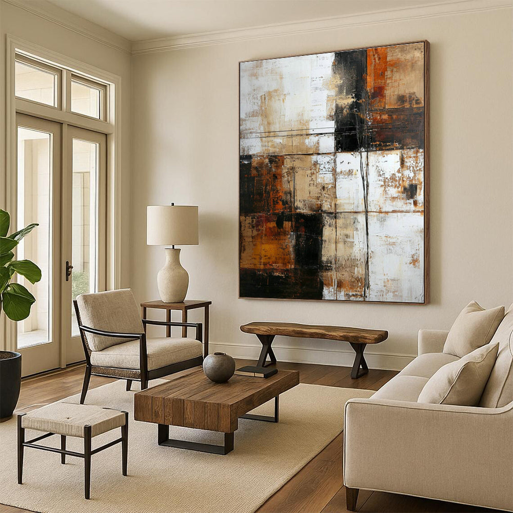Handmade Large Abstract Creation for Office & Entryway DLZ1315