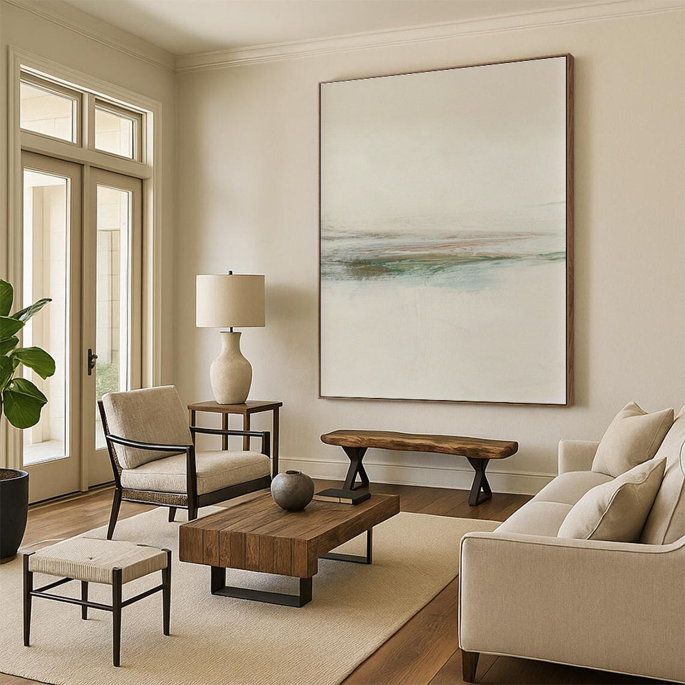 Neutral Tones Subtle Landscape Abstract Painting ADGE226