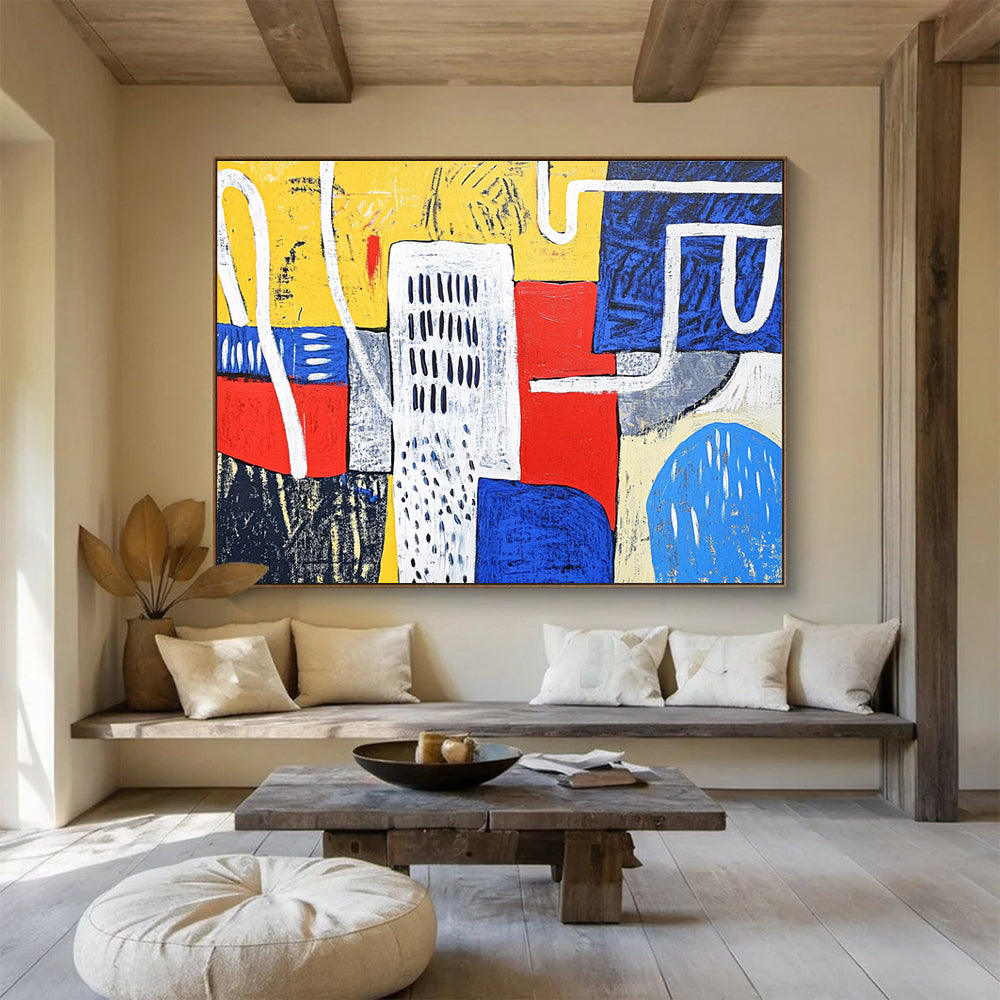 Colorful Geometric Chaos Painting DYP107