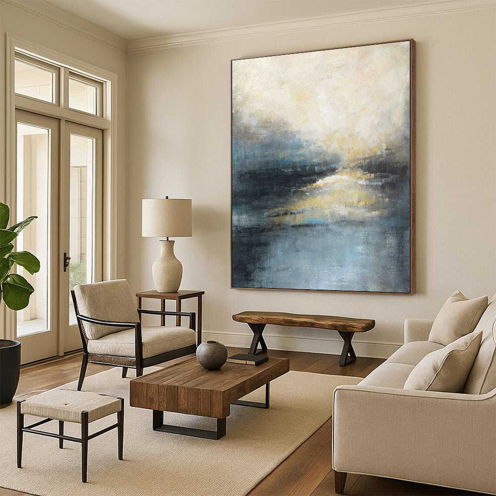 Stupendous Custom-Sized Handmade Abstract Canvas Art for Cottages & Entryway DLZ2072