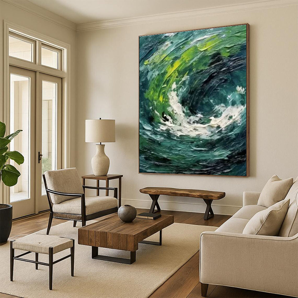 Custom - Sized Handmade Abstract Art Panels for Office & Hallway DLZ1412