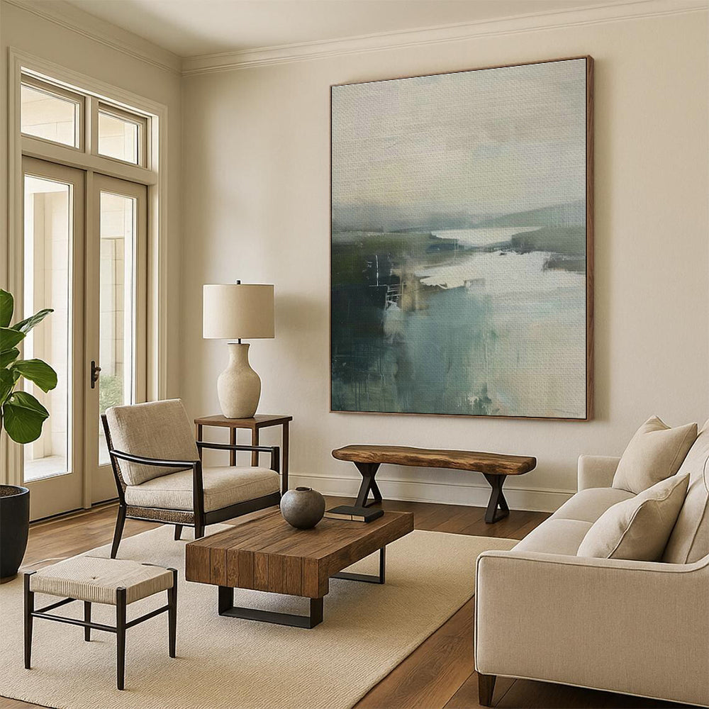 Original Hand-Painted Abstract Painting for Dining Room and Cottage Hallway DLZ1620