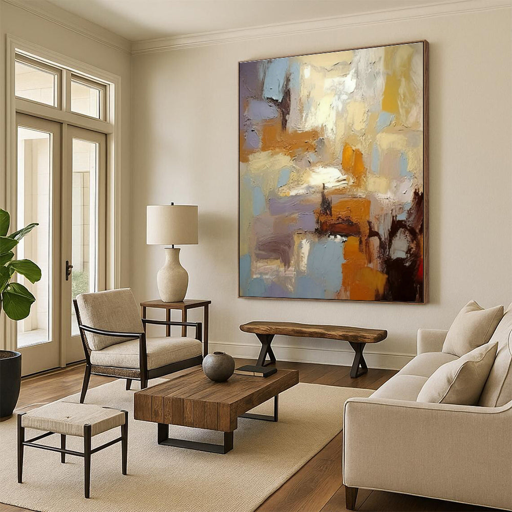 Hand-Painted Abstract Painting for Living Room and Hallway DLZ1449