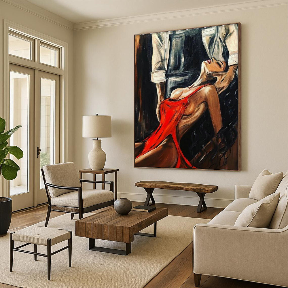 Hand-Painted Abstract Painting for Cottage Office & Bedroom DLZ2311
