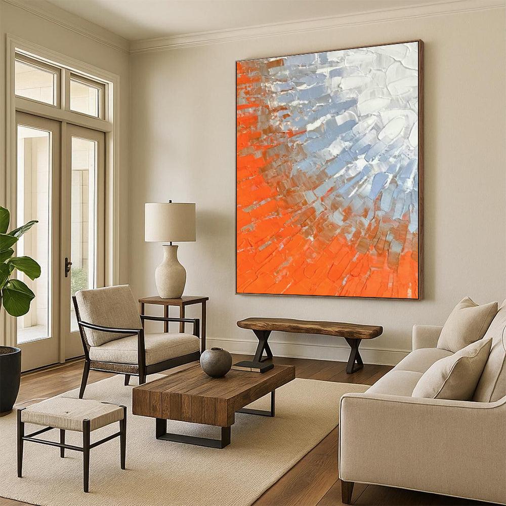Monumental Custom Hand - Painted Abstracts for Entryway Foyers & Office Executive Suites DLZ0613