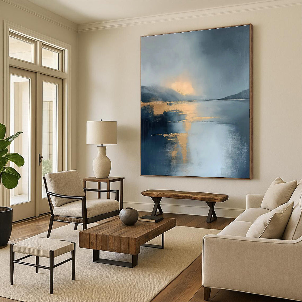 Large Customizable Handmade Abstract Wall Decor for Living Room Fireplace Surround and Office Break Room Wall DLZ1837