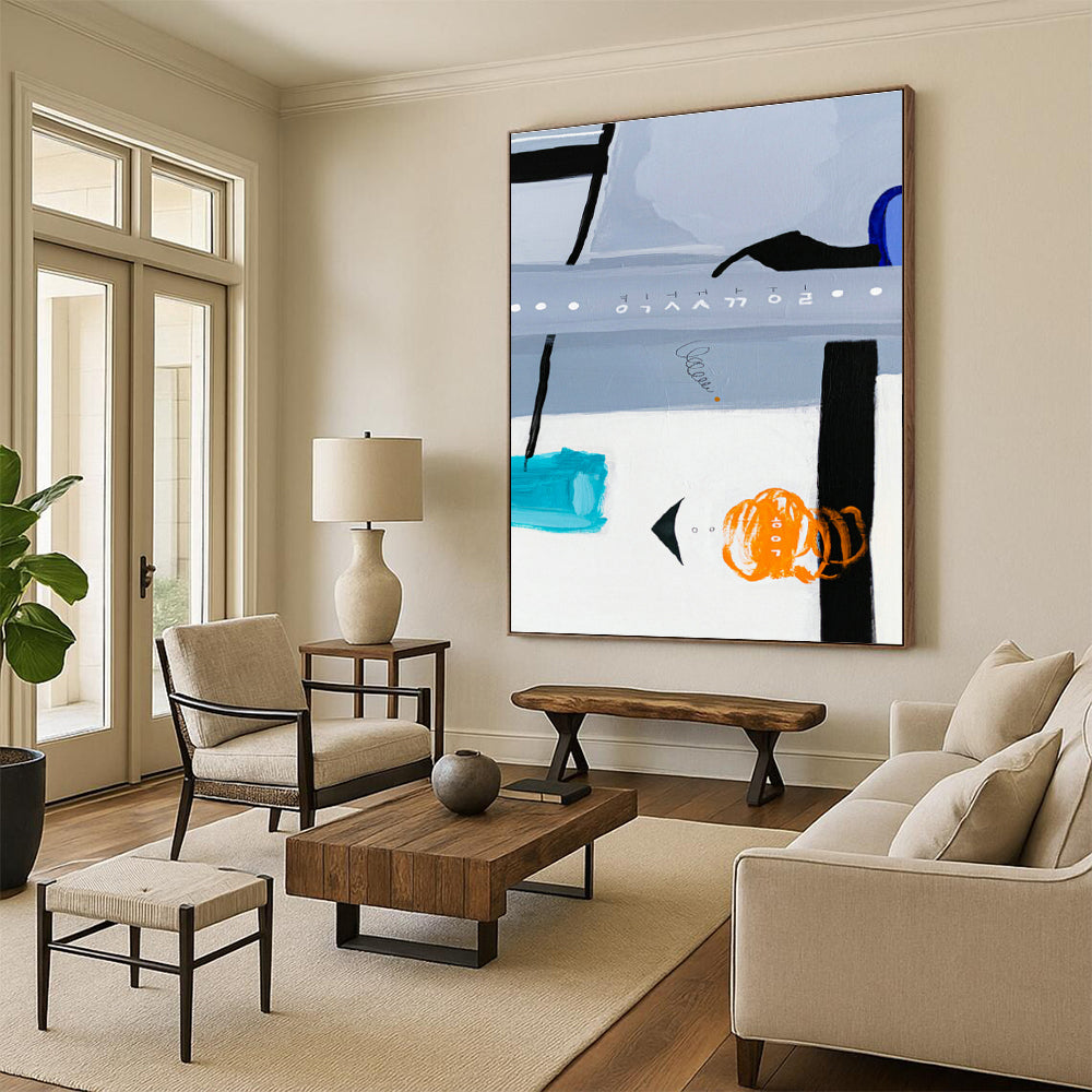 Colossal Custom - Painted Abstract Canvas for Bedroom & Office DLZ1106