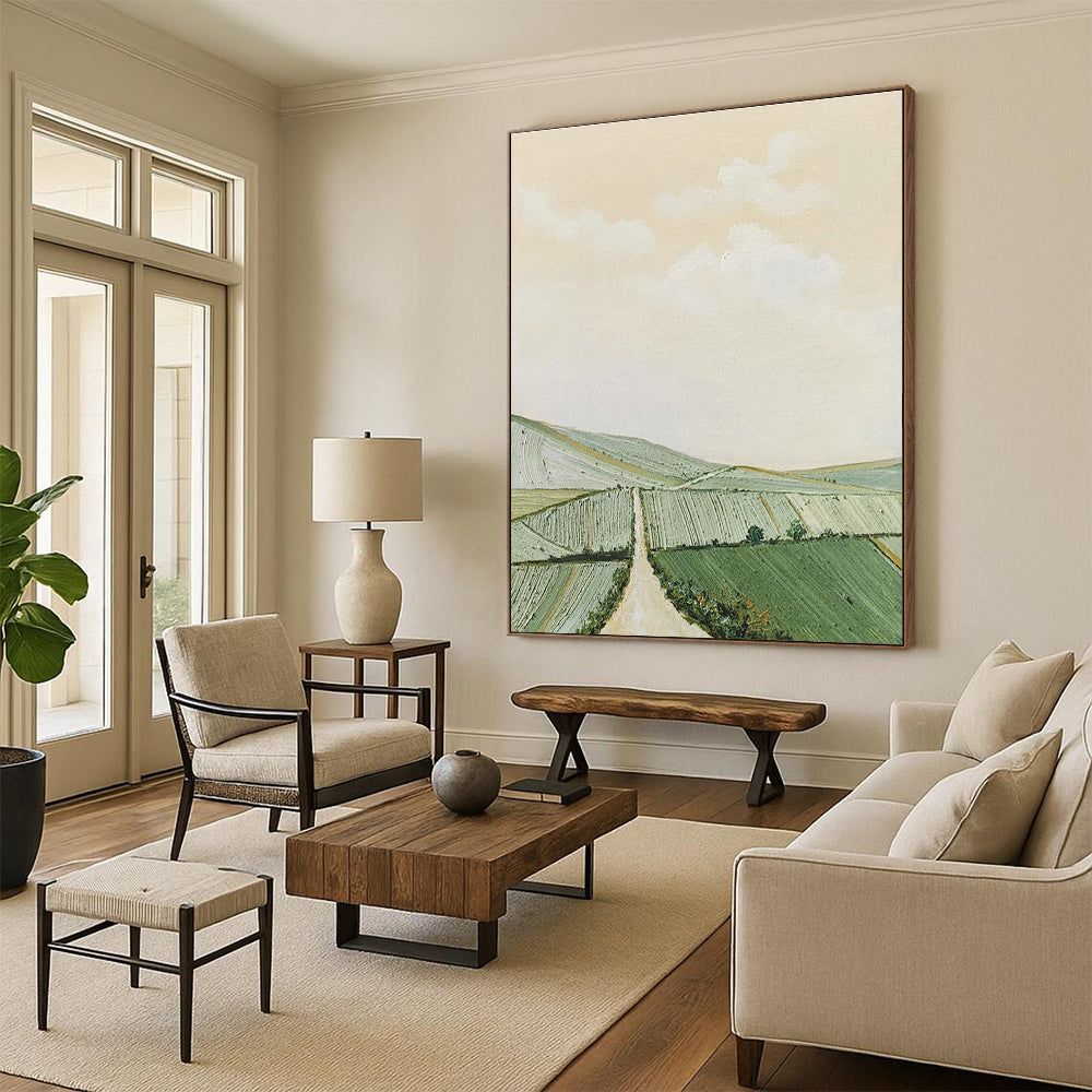 Large Custom - Sized Hand Painted Abstract Art for Entryway and Hallway DLZ2149