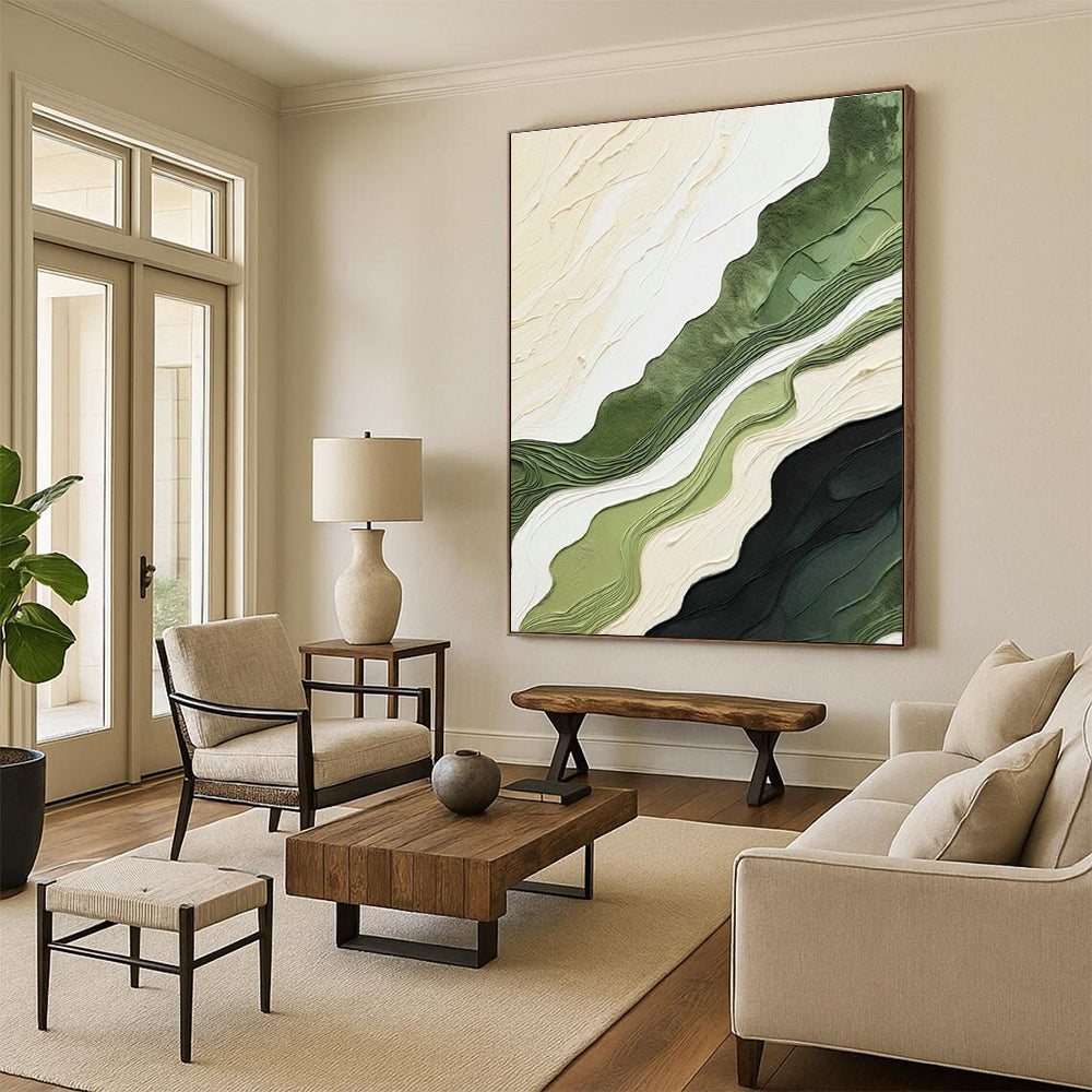 Enormous Custom-Fit Hand Painted Abstract Canvas for Living Room & Office DLZ2186