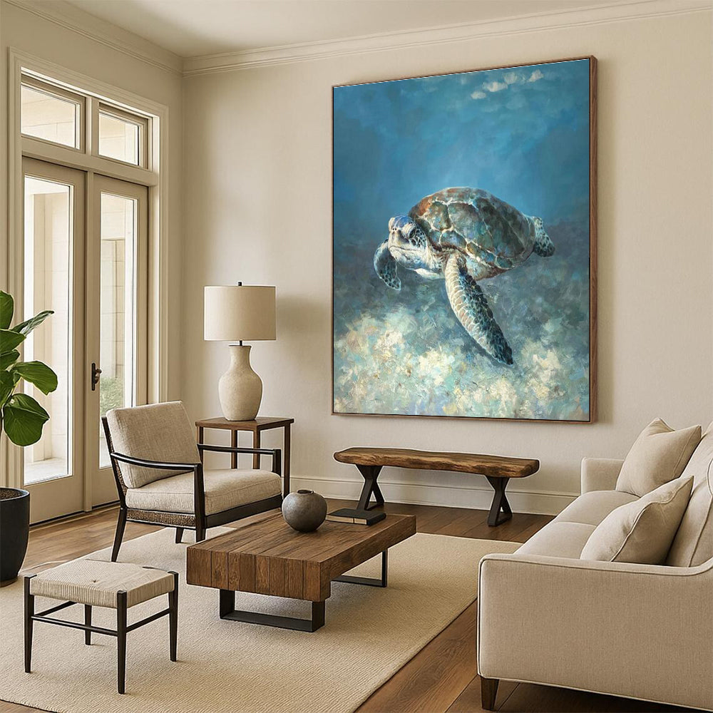 Extra - Large Bespoke Hand Painted Abstract Wall Art for Cottages and Living Room DLZ2143