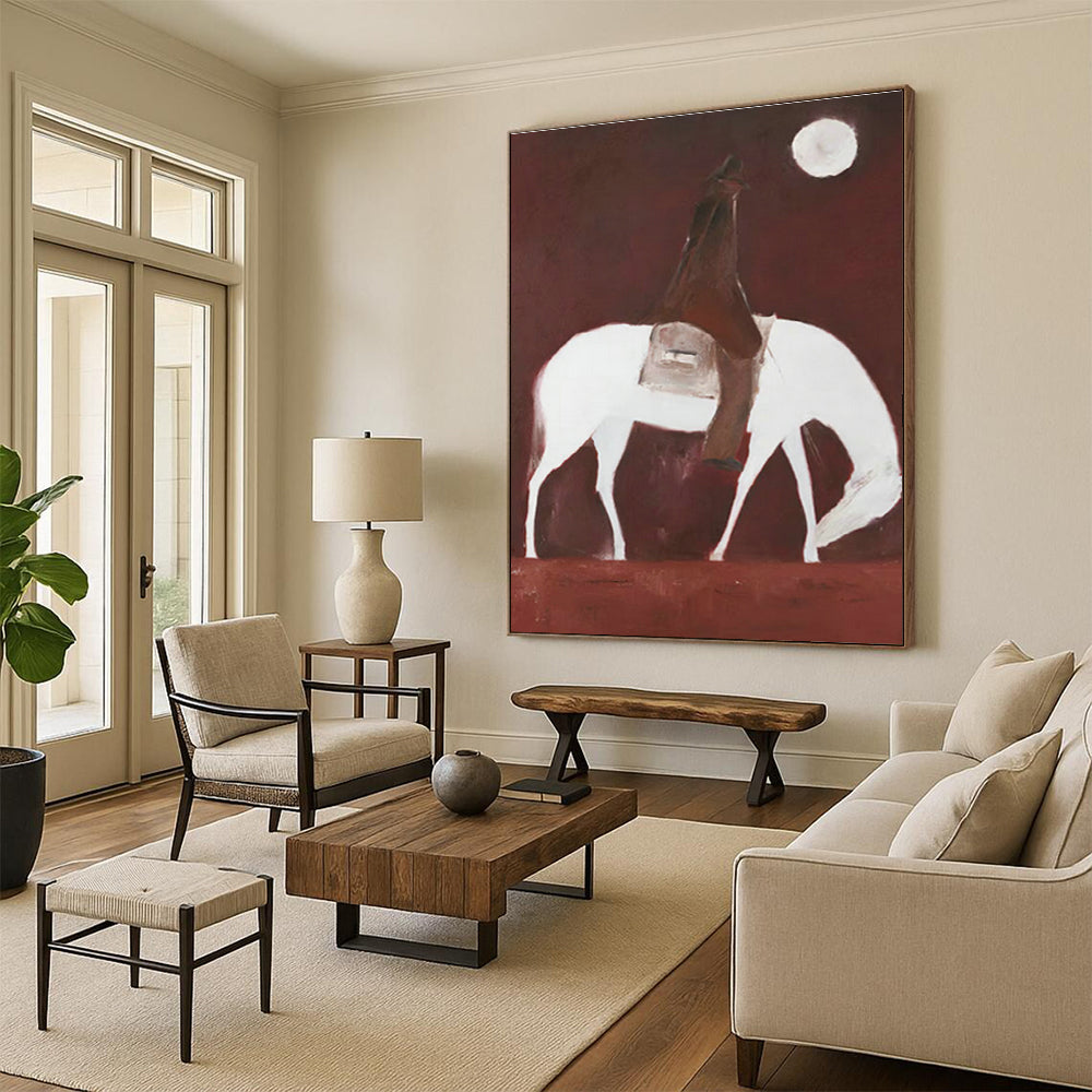 Oversized Handmade Abstract Canvas with Foil Detailing for Office & Hallway DLZ1432