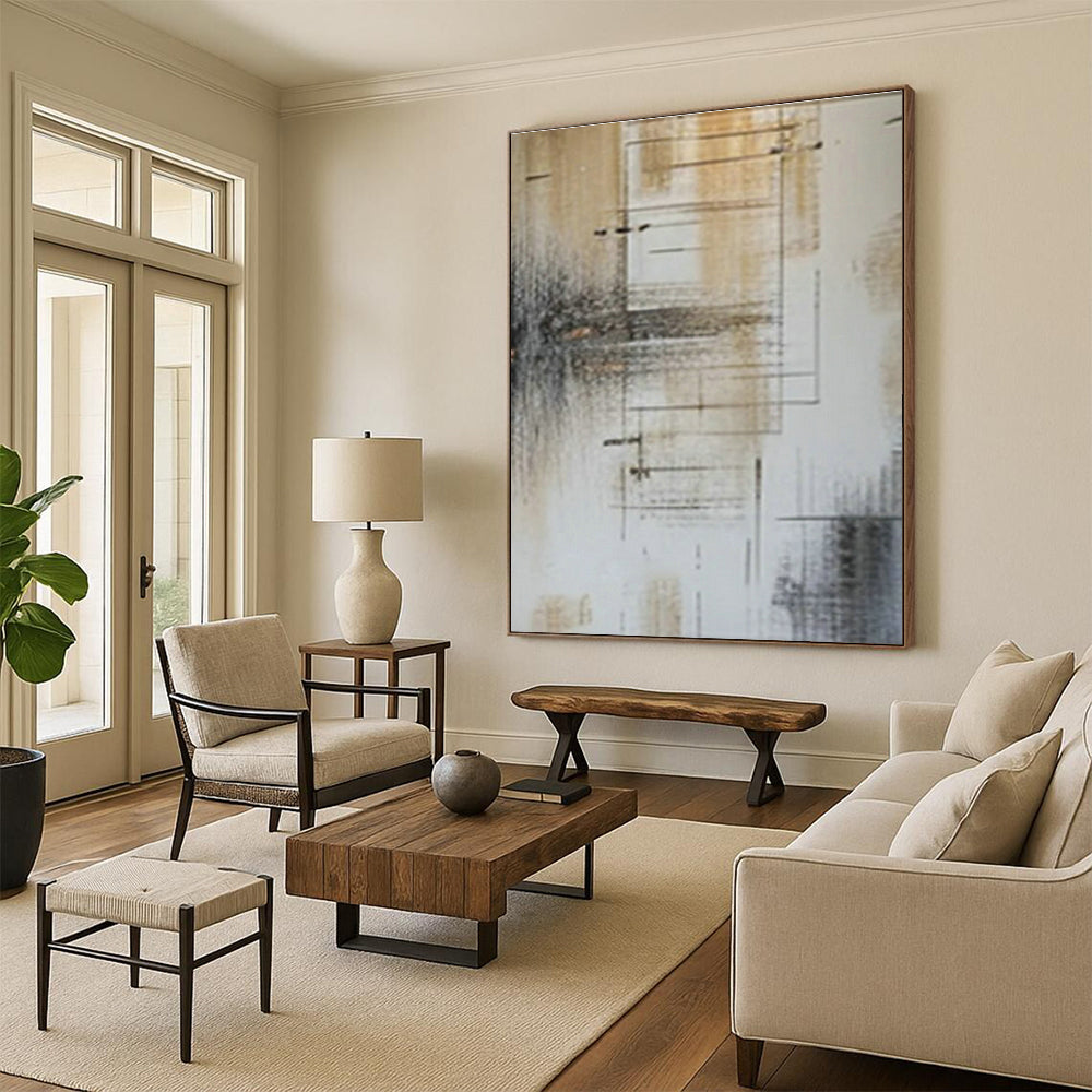 Large-Scale Customizable Abstract Painting for Bedroom & Living Room DLZ0986